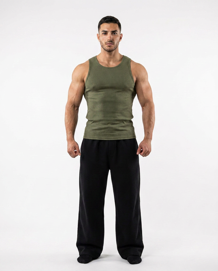 ZREX RIBBED TANK TOP - Olive