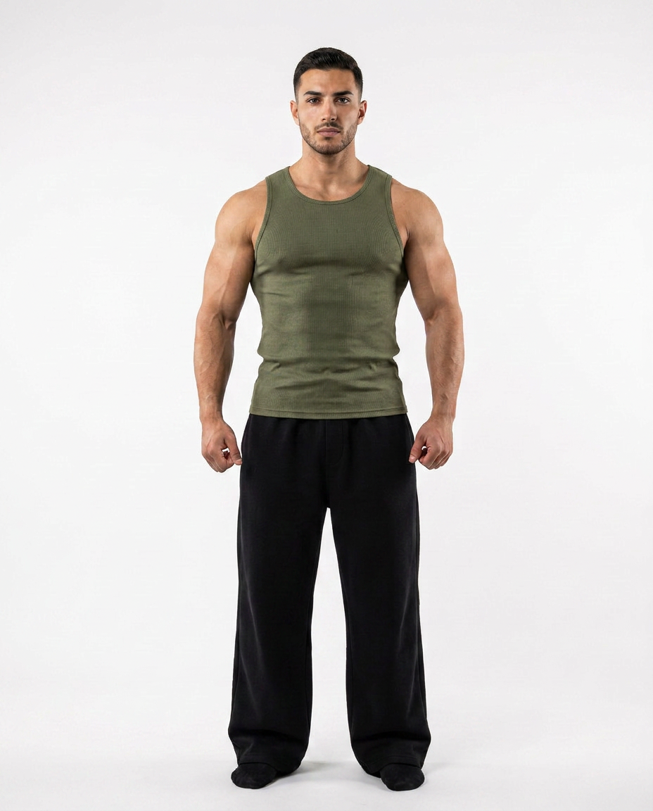 ZREX RIBBED TANK TOP - Olive